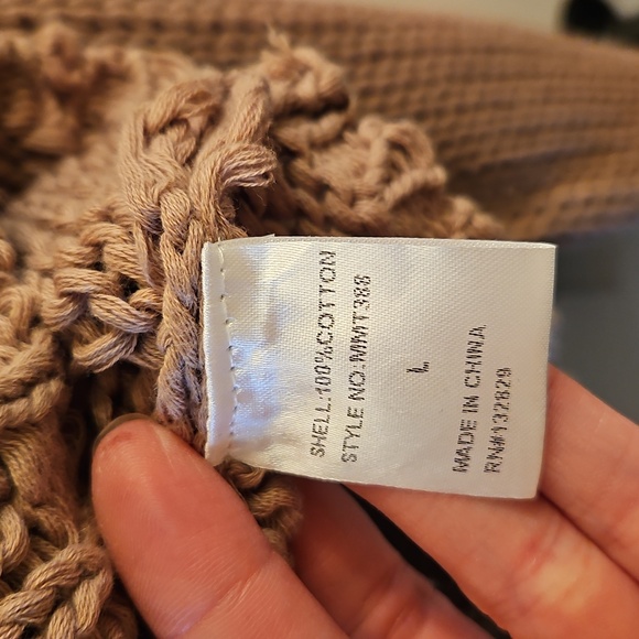 Miou Muse| Chunky Cocoa Knit Sweater| Sz L| Lagenlook, Resort, Festival, Beach - Picture 5 of 10